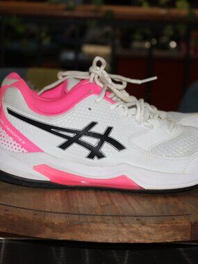 Asics Gel Dedicate 8 Pickleball Shoes 8.5 White &Hot Pink